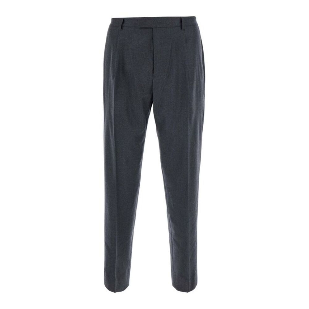 Low Brand Men Grey Pants With Semi-Elasticated Waist In Wool Blend Men